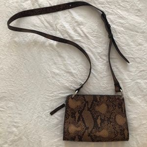 Small Leather Snake Skin Bag